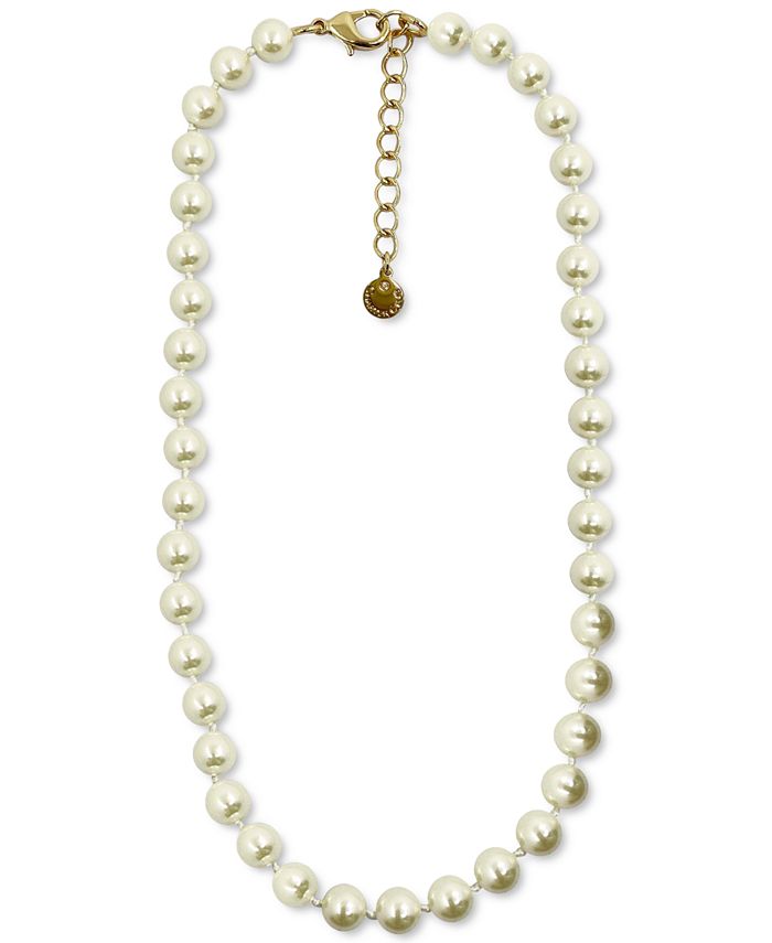 Charter Club - Gold-Tone Imitation Pearl Collar Necklace