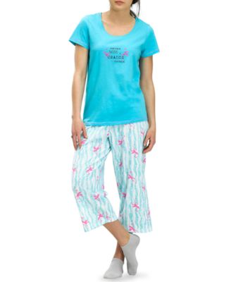 Hue - Flamingo Capri Pajama Pants Set