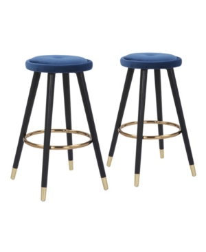 Lumisource Cavalier Counter Stool - Set Of 2 In Blue