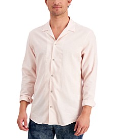 Men's Regular-Fit Textured Camp Shirt, Created for Macy's 
