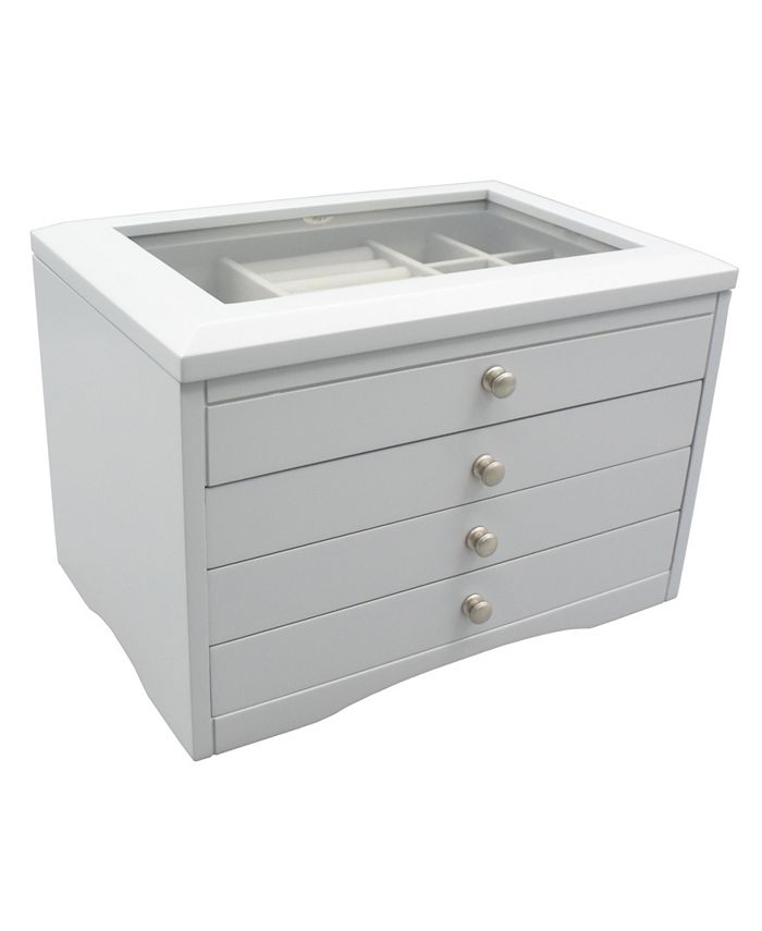 PKO Inc. Elegant Grey Lift Top Jewelry Box Macy's