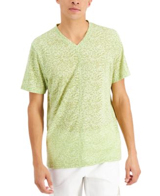 INC International Concepts Men's Pieced Textured Burnout V-Neck T-Shirt ...