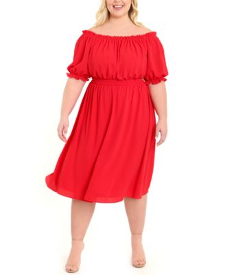 plus size red dresses for women