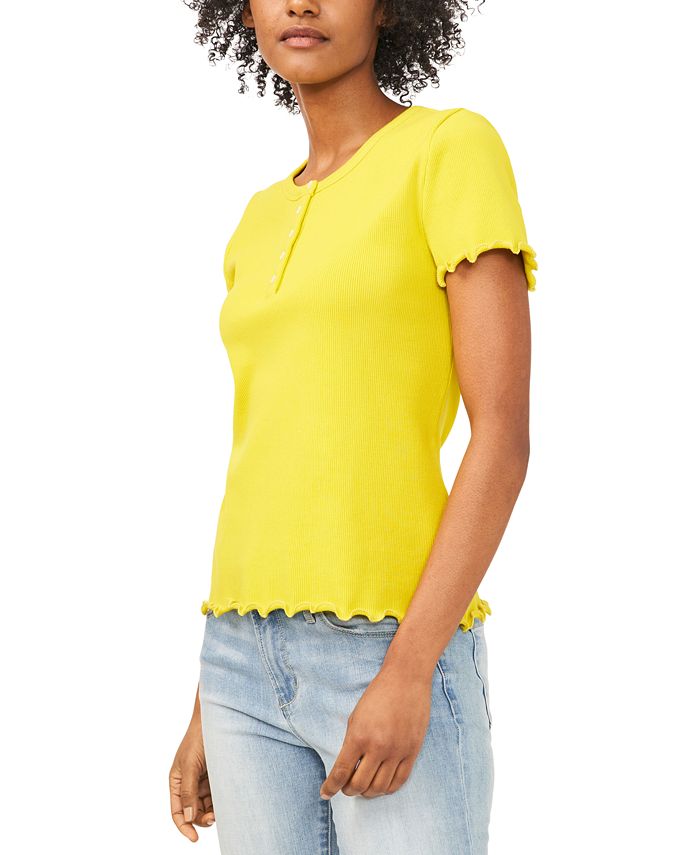 Riley & Rae LettuceEdge Henley Top, Created for Macy's & Reviews