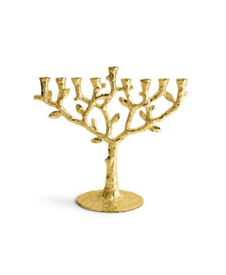 Tree of Life Menorah Gold
