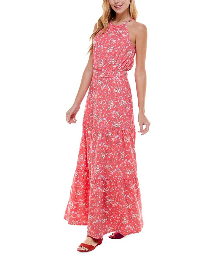 Kingston Grey Juniors' Floral-Print Maxi Dress & Reviews - Dresses ...