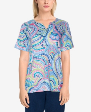 ALFRED DUNNER PLUS SIZE CLASSICS S1 PAISLEY TOP