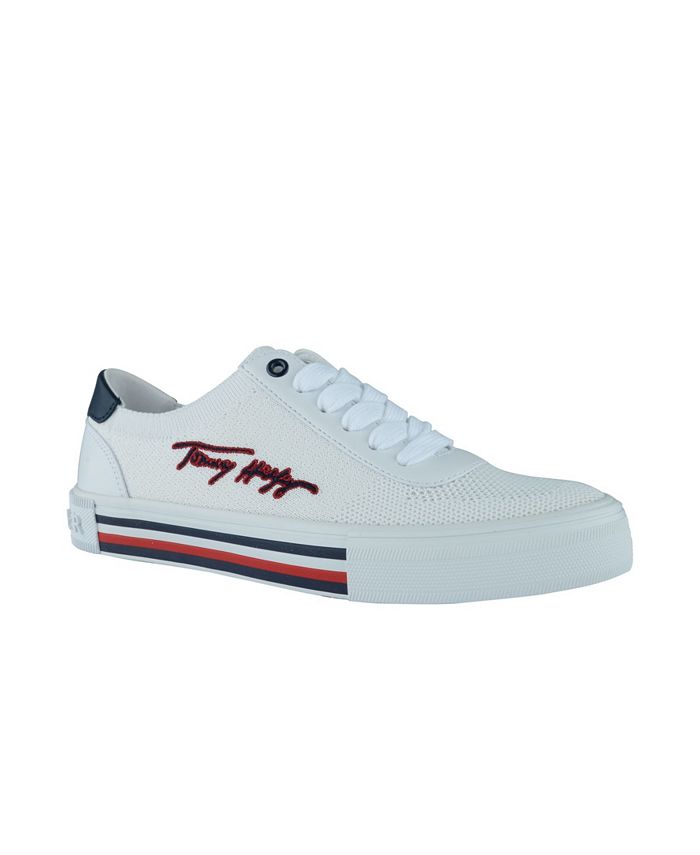 Tommy Hilfiger Women's Hoan Knit Lace Up Sneakers & Reviews - Athletic ...