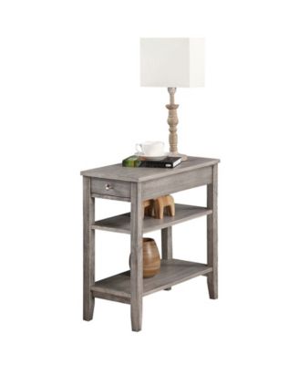 American Heritage 1 Drawer Chairside End Table with Shelves