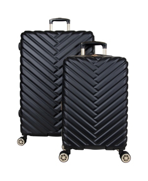 Kenneth Cole Reaction Madison Square 2-pc. Chevron Expandable Luggage Set In Black