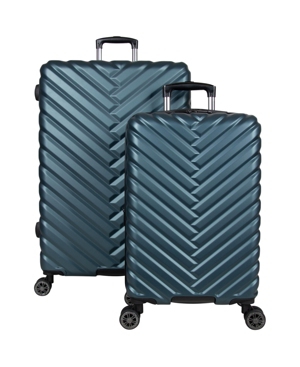 Shop Kenneth Cole Reaction Madison Square 2-pc. Chevron Expandable Luggage Set In Emerald