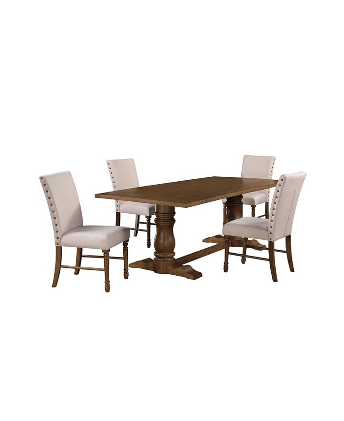 Macy's Telluride 5Pc Dining set ( Table + 4 Side Chairs), Created for
