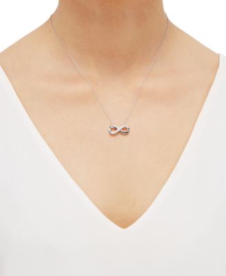 241 WEAR IT BOTH WAYS Diamond Infinity Pendant Necklace (1/8 ct. t.w.) in 14k White Gold