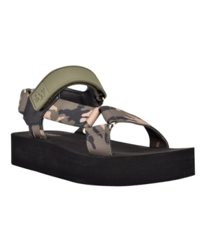 Nine West Women's Tomoro Hook and Loop Strappy Sandals Women's Shoes