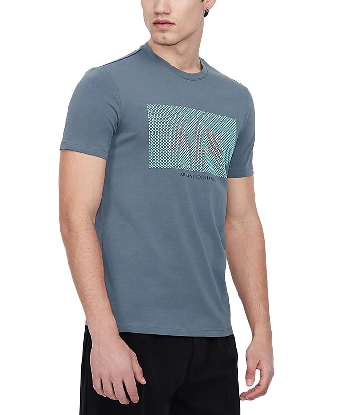 A|X Armani Exchange Men's Raindrop Pixel Logo Graphic T-Shirt - Macy's