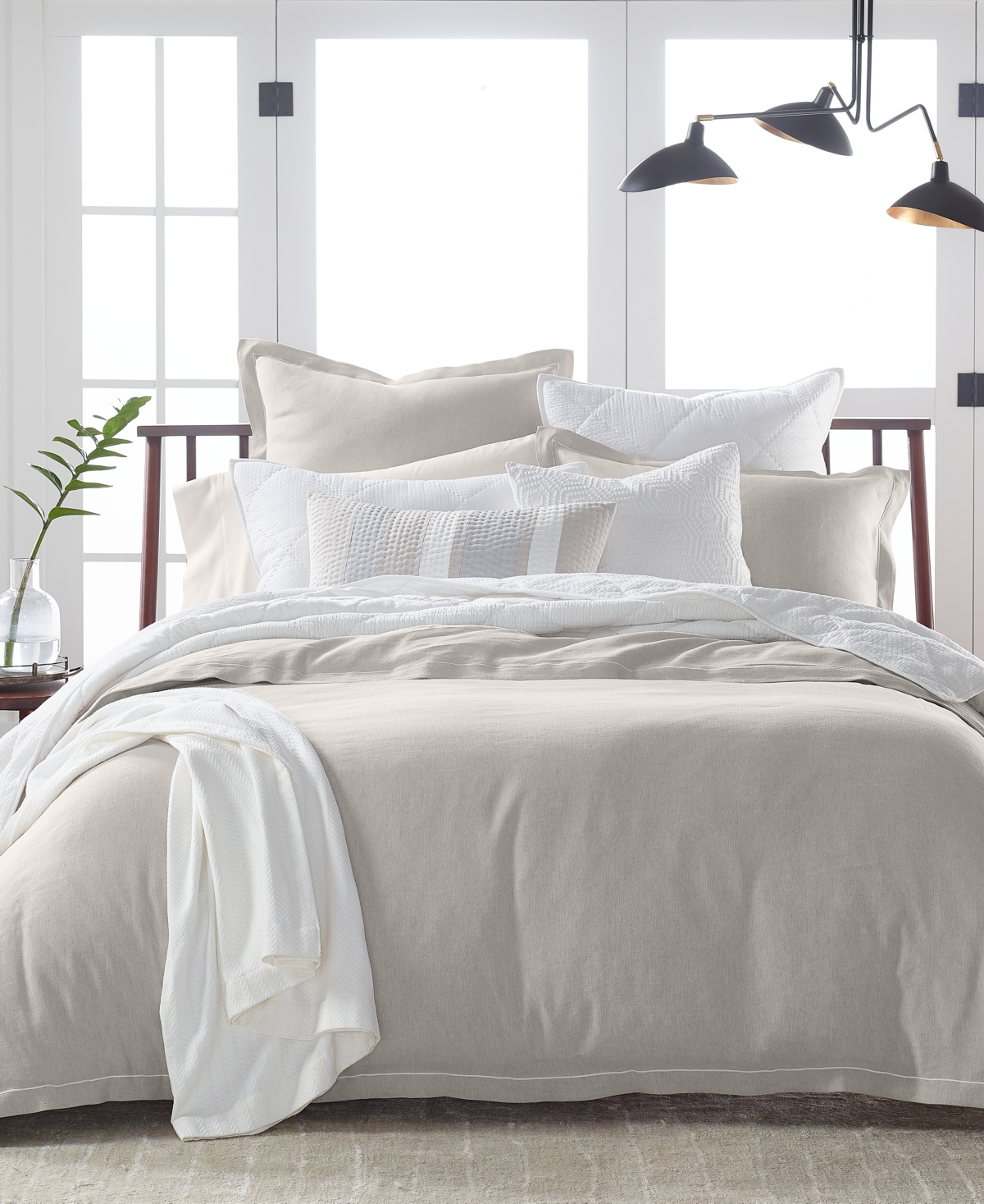 Hotel Collection Linen/modal Blend Comforter, Full/queen, Exclusively At Macy's In Natural