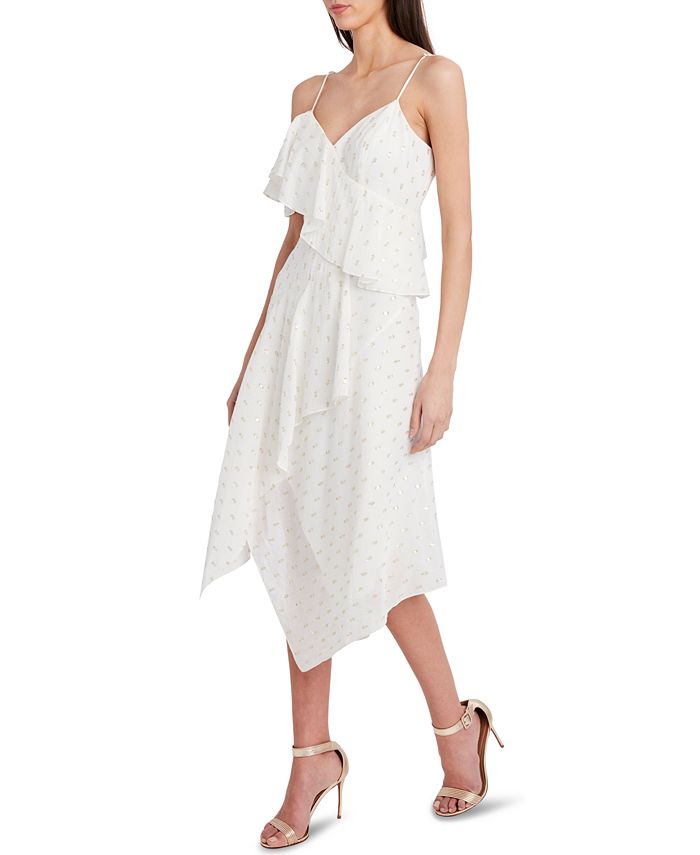 BCBGMAXAZRIA Metallic Ruffled Asymmetrical Dress & Reviews - Dresses ...