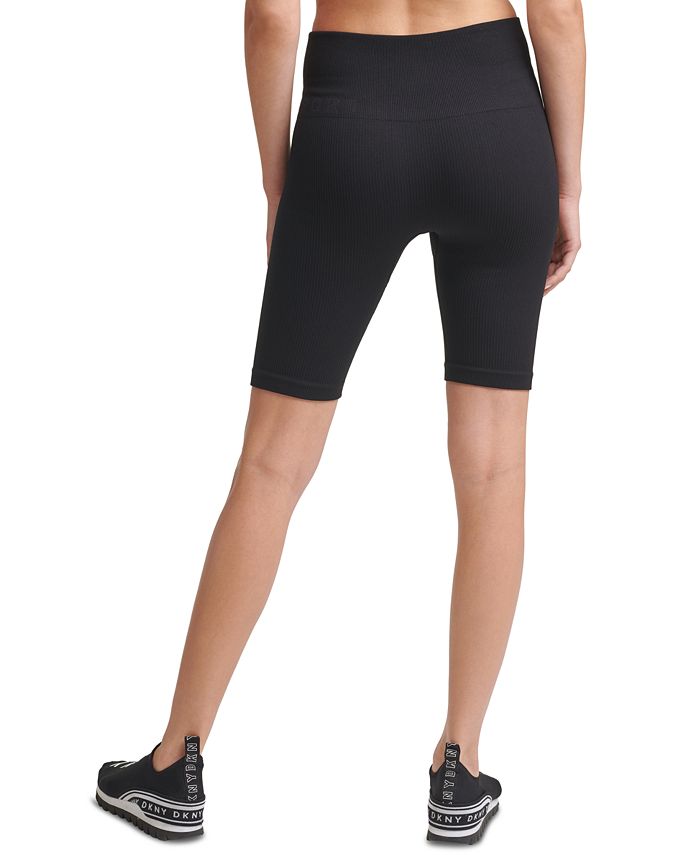 ribbed cotton biker shorts