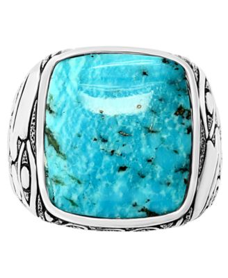 EFFY&reg; Men's Turquoise Eagle Ring in Sterling Silver