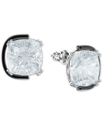 Swarovski - Silver-Tone Crystal Floating Stud Earrings