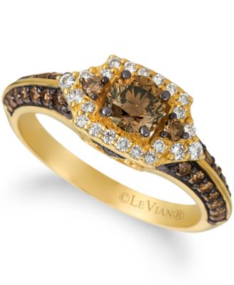Le Vian - Chocolate Diamond (7/8 ct. t.w.) & Vanilla Diamond (1/5 ct. t.w.) Ring in 14k Gold
