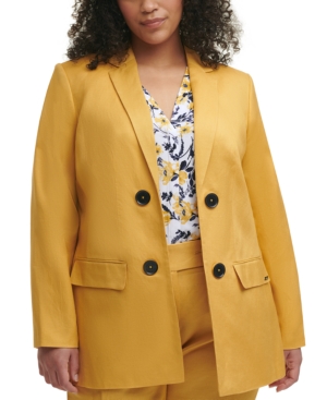 Calvin Klein Plus Trendy Open-Front Blazer