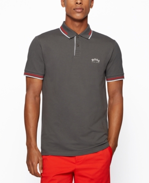 Boss Men's Curved Logo Slim-Fit Polo Shirt