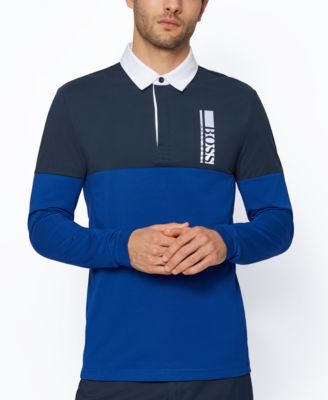 hugo boss men's long sleeve polo shirts