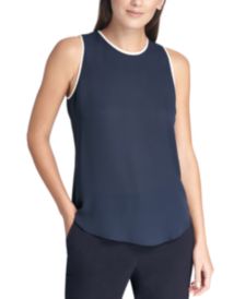 Piped-Trim Tank Top