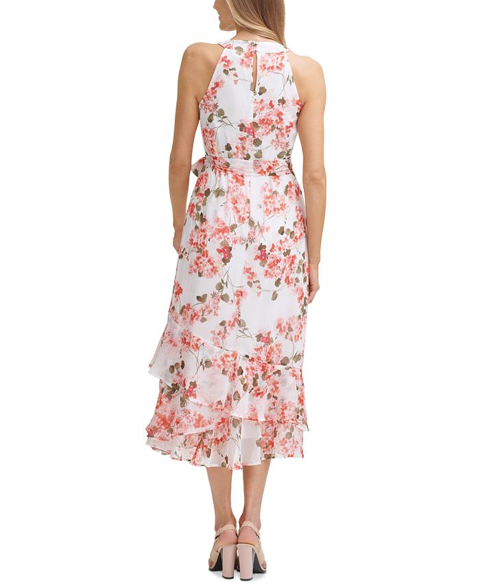 Calvin Klein Printed Midi Dress & Reviews - Dresses - Women - Macy's