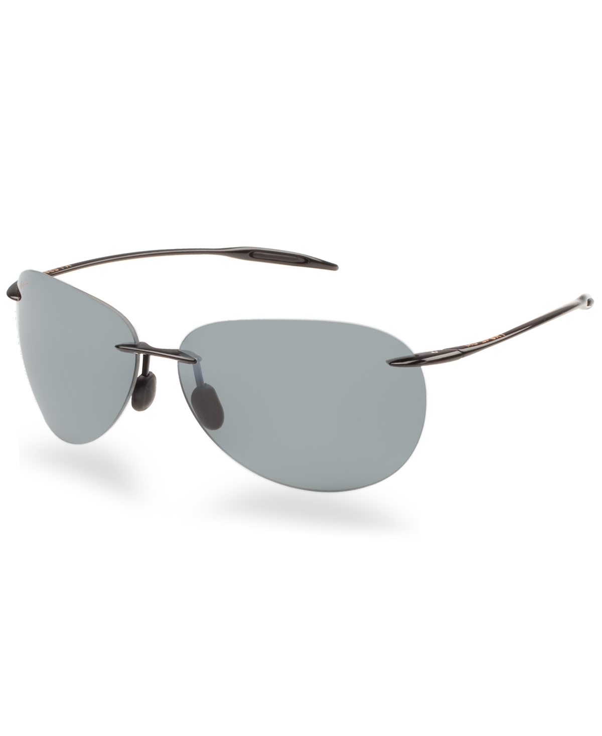 Maui Jim Polarized Sugar Beach Sunglasses, 421 In Black Shiny,grey