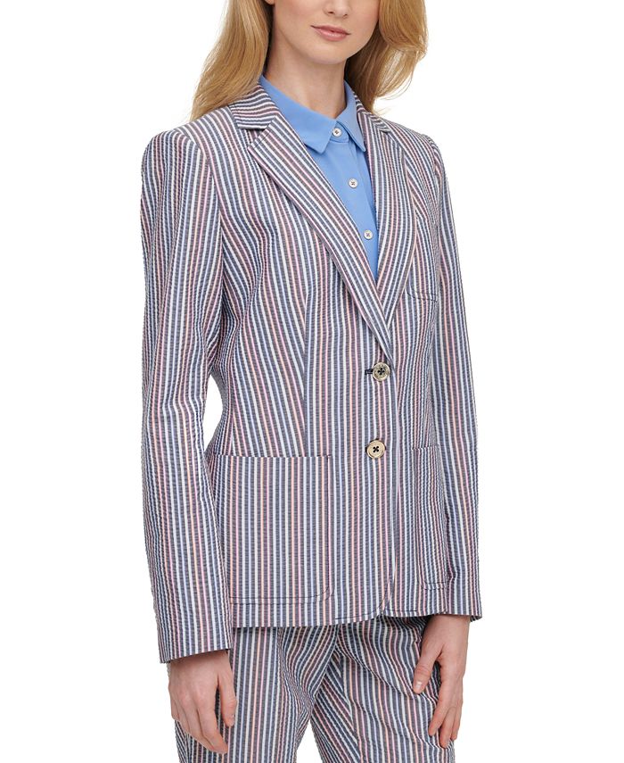 tommy hilfiger seersucker blazer