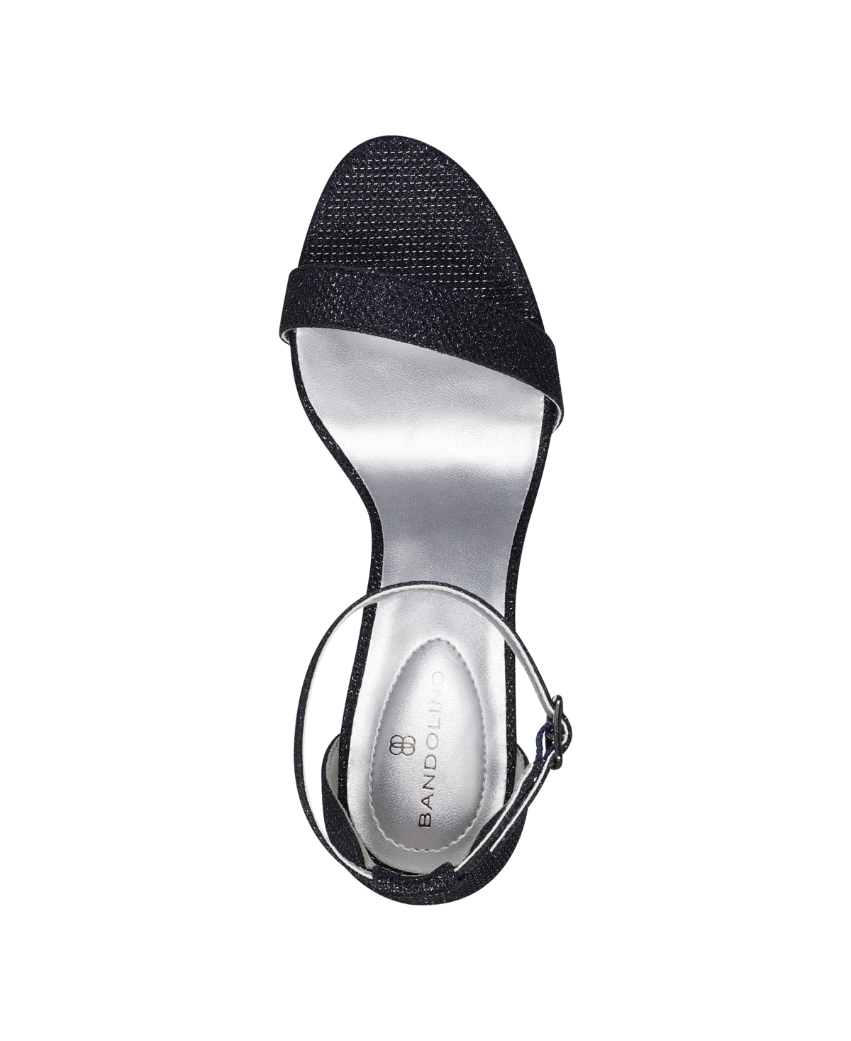 Shop Bandolino Women's Armory Block Heel Dress Sandals In Black,blue Shimmer
