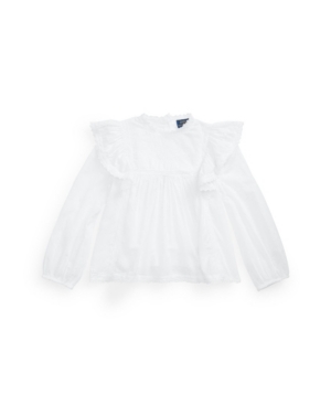 Toddler Girls Lace-Trim Voile Top