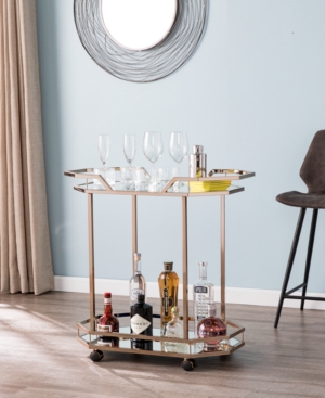 Southern Enterprises Arilight Art Deco Bar Cart In Gold