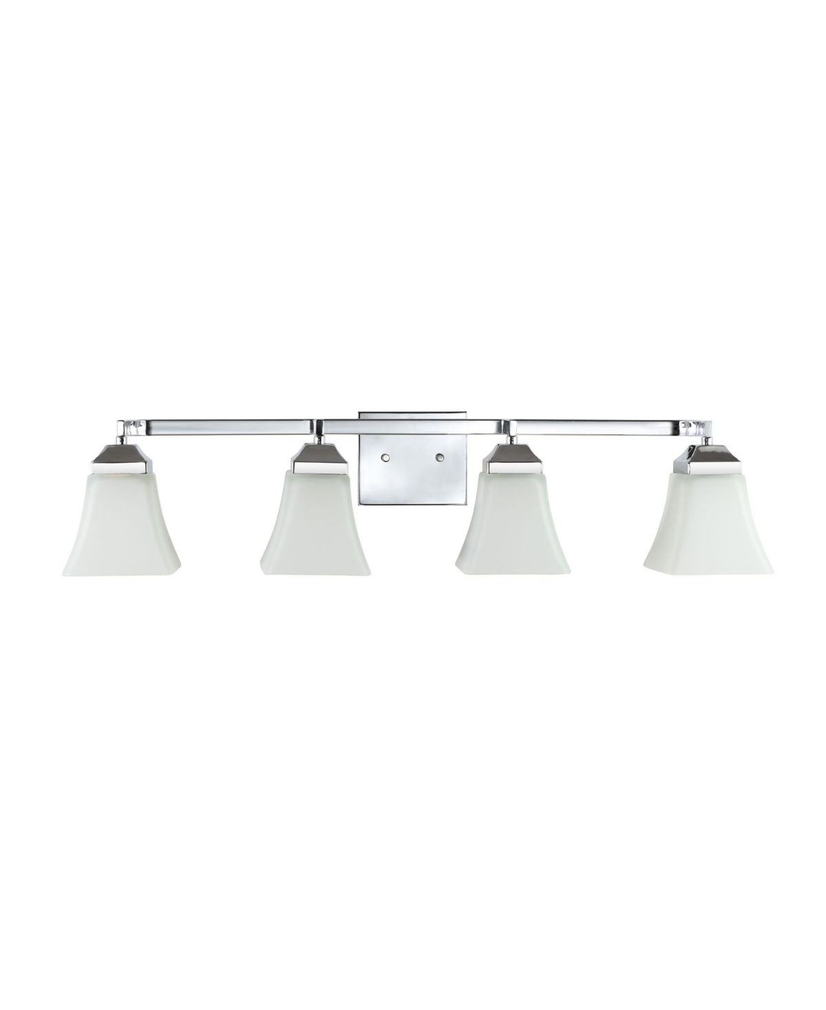 Staunton 4-Light Modern Cottage Led Vanity Light - Silver-Tone