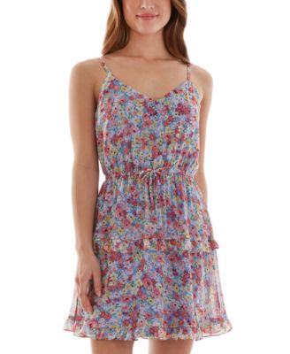 BCX - Juniors' Printed Tiered Dress