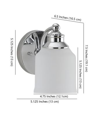 Lydia 1-Light Glass Farmhouse Cottage LED Vanity Light