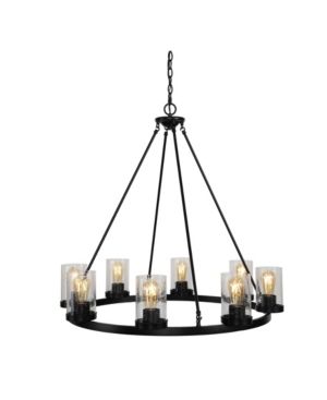 Jonathan Y Pablo Ring 8-light Glass Bohemian Cottae Led Chandelier In Black