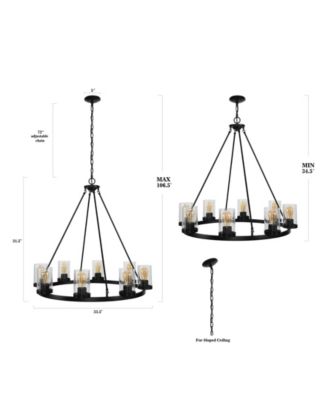 Pablo Ring 8-Light Glass Bohemian Cottae LED Chandelier