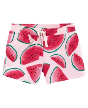 Big Girls Watermelon Pull-On French Terry Shorts