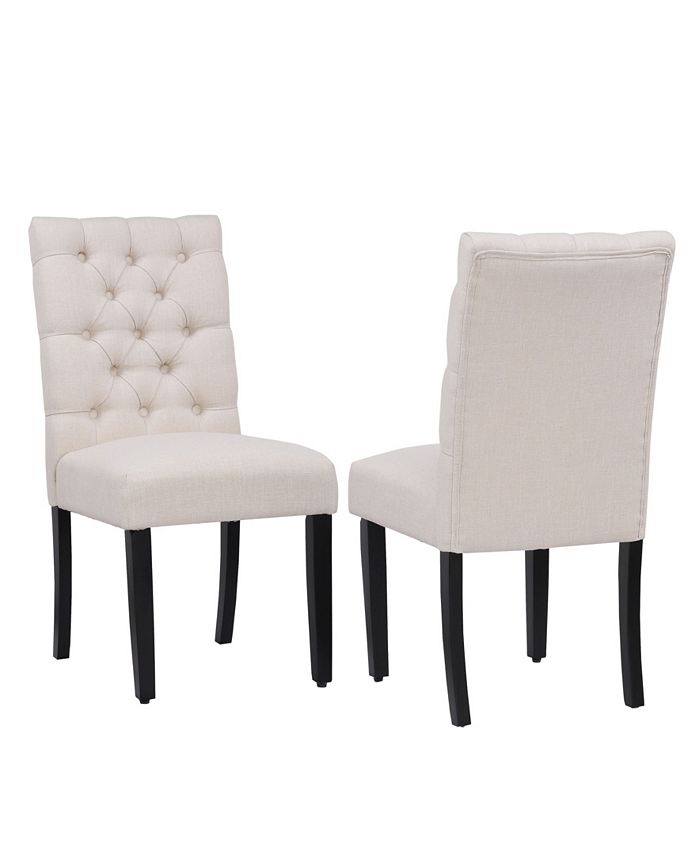 Westin Furniture Upholstered Button Tufted Dining Side Chair, Set of 2 Macy's