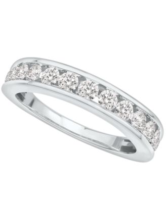 Certified Diamond Channel Band (2 ct. t.w.) in 14K White Gold