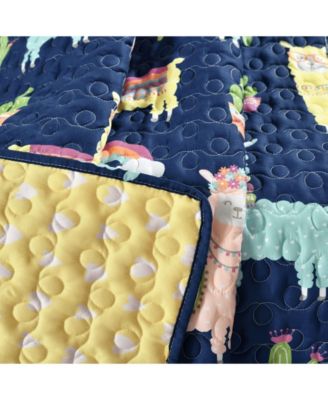 Kids Southwest Llama Cactus Throw, 60" x 50"