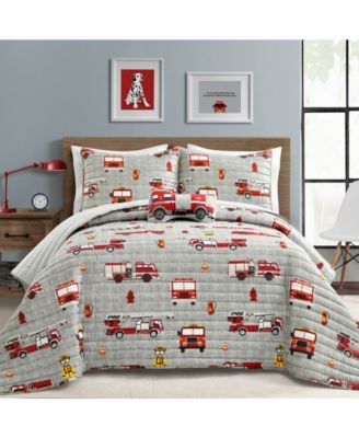 Kids Fire Truck 3-Pc. Quilt Set, Twin