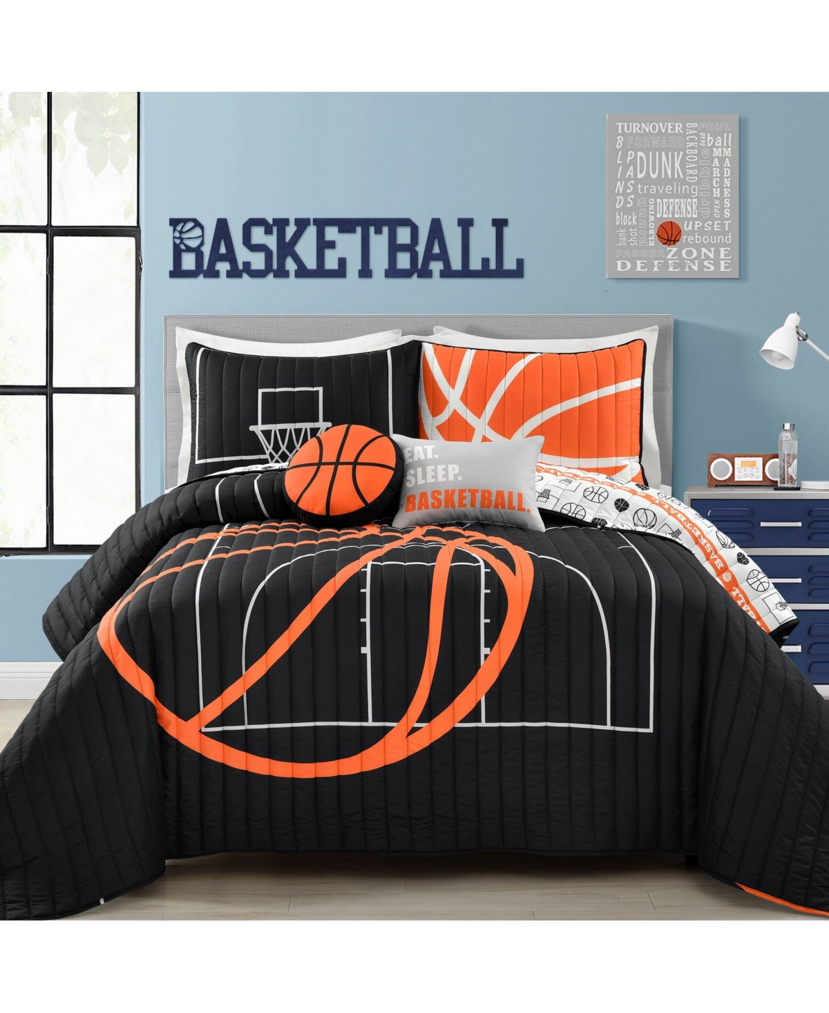 Lush Decor Kids Basketball Game 5-pc. Quilt Set, Full/queen In Multi