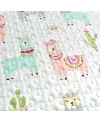 Kids Southwest Llama Cactus 4-Pc. Quilt Set, Full/Queen