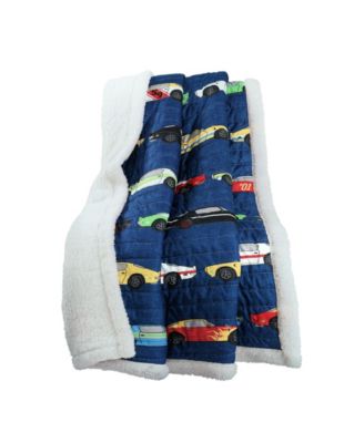 Kids Race Cars Sherpa Throw, 60" x 50"