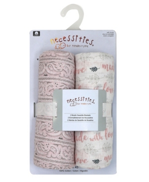 Baby Girls Muslin Swaddle Blankets Pack of 2