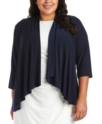 navy blue shrug plus size